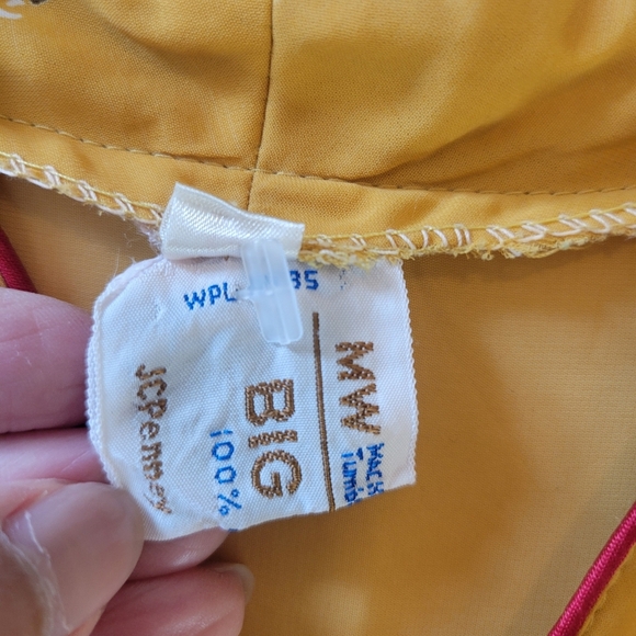 Vintage Mustard Yellow Floral Sheer Midi Dress Small Medium - Picture 3 of 12